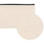 Apipi 10 Pack Blank DIY Craft Bag Canvas Pen Pencil Case- Cotton Canvas Invoice Bill Bag Makeup Bag Cosmetic Bag Multipurpose Travel Toiletry Pouch with Black Zipper 7.5 x 5 inches