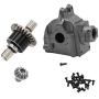 F Fityle 1:14 Upgrade Metal Gear Box Shell and Differential RC Car Part for Wltoys144001 Buggy Accessories - Titanium