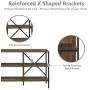 Furnitela Entertainment Center for 55 inch TV, Electronics Friendly TV Stand, Walnut Color Console Table with Storage