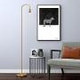 Oneach Industrial LED Floor Lamp for Living Room Bedroom Reading Office Metal Minimalist Standing Lamp Antique Brass