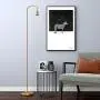 Oneach Industrial LED Floor Lamp for Living Room Bedroom Reading Office Metal Minimalist Standing Lamp Antique Brass