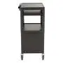 Norwood Commercial Furniture Adjustable Height Metal AV Cart with Cabinet, Electric Power & Sliding Tray, NOR-GNO1010-PK-SO Norwood Commercial Furniture Adjustable Height Metal AV Cart with Cabinet, Electric Power & Sliding Tray, NOR-GNO1010-PK-SO