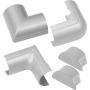 D-Line Cable Raceway Accessories | Join Multiple Channels of D-Line Cord Covers | Connector Multipack (Maxi (Large), Grey)