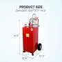 SUNCOO 30 Gallon Portable Gas Caddy Fuel Storage Tank on Wheels Gasoline Fluid Diesel with Pump &Hard Tube Red SUNCOO 30 Gallon Portable Gas Caddy Fuel Storage Tank on Wheels Gasoline Fluid Diesel with Pump &Hard Tube Red