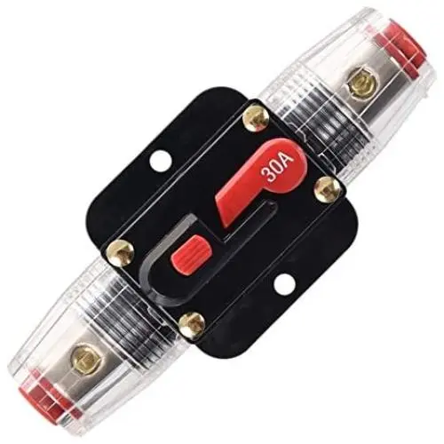 ANJOSHI Fuse Holders 30amp Inline Circuit Breaker 20-300A for Car Audio and Amps Overload Protection Reset Fuse Inverter 12V-24V DC Replace Fuses ANJOSHI Fuse Holders 30amp Inline Circuit Breaker 20-300A for Car Audio and Amps Overload Protection Reset Fuse Inverter 12V-24V DC Replace Fuses