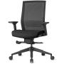AMQ ZILO Ergonomic Office Chair, Black/Fabric Seat