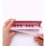 Chris.W Adjustable 6-Hole Punch for A5, Personal, Pocket Planner Inserts, 6 Sheet Capacity - 5.5mm Hole Diameter(Pink)