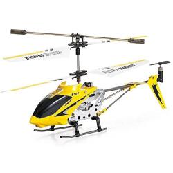 New Syma 3 Channel S107 Mini Indoor Co-Axial Metal Body Frame & Built-in Gyroscope RC Remote Controlled Helicopter Yellow