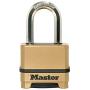 Master Lock M175XDLF Heavy Duty Outdoor Combination Lock, 1-1/2 In. Shackle, Brass Finish