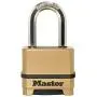 Master Lock M175XDLF Heavy Duty Outdoor Combination Lock, 1-1/2 In. Shackle, Brass Finish