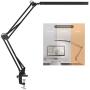 Psiven LED Architect Desk Lamp, Metal Swing Arm Dimmable Task Lamp, Eye Care Table Lamp with Clamp (3 Color Modes, 10-Level Dimmer, Memory Function) Highly Adjustable Office, Craft, Workbench Light
