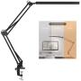 Psiven LED Architect Desk Lamp, Metal Swing Arm Dimmable Task Lamp, Eye Care Table Lamp with Clamp (3 Color Modes, 10-Level Dimmer, Memory Function) Highly Adjustable Office, Craft, Workbench Light