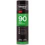 3M Hi-Strength 90 Spray Adhesive, Permanent, Bonds Laminate, Wood, Concrete, Metal, Plastic, Clear Glue, Net Wt 17.6 oz, Will Spray Upside Down