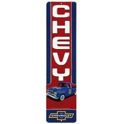 Open Road Brands Chevy Truck Vertical Embossed Metal Sign