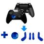 4 pcs Trigger Paddles and 2 Interchangeable D-Pads Metal Stainless Steel Replacement Parts for Elite Series 2 and Xbox one Elite Controllers (Blue)