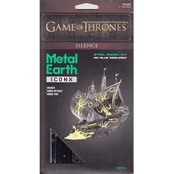 Fascinations Metal Earth ICONX 3D Metal Model Kits Game of Thrones Set of 6 - Red Keep - Silence - House Stark Sigil - Drogon - The Mountain - Iron Throne