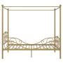 DHP Metal Canopy Bed with Sturdy Bed Frame - Twin Size (Gold)