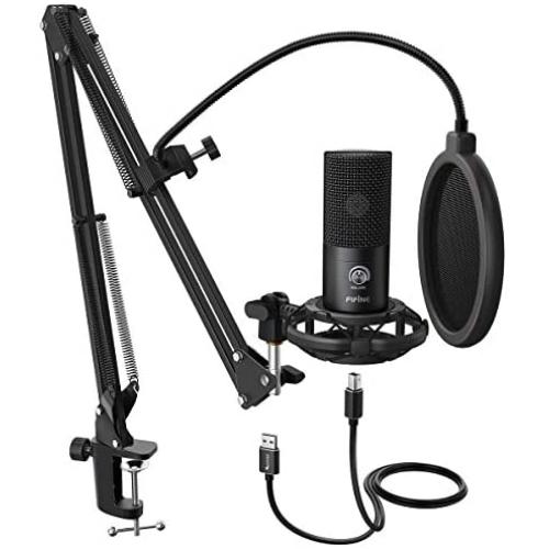 FIFINE Studio Condenser USB Microphone Computer PC Microphone Kit with Adjustable Scissor Arm Stand Shock Mount for Instruments Voice Overs Recording Podcasting YouTube Karaoke Gaming Streaming-T669 FIFINE Studio Condenser USB Microphone Computer PC Microphone Kit with Adjustable Scissor Arm Stand Shock Mount for Instruments Voice Overs Recording Podcasting YouTube Karaoke Gaming Streaming-T669