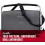 George Foreman GP200GM Portable Propane Camp & Tailgate Grill, Portable Gas Grill, Camping Grill, Gun Metal