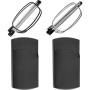 Reading Glasses 2 Pair Black and Gunmetal Readers Compact Folding Unisex Glasses for Reading Case Included