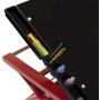 Futura Crafting, Drafting, Drawing Table with Adjustable Top, Red and Black Glass