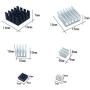 60pcs Small Heatsink Kit, Mini Cooler Heat Sink for Cooling VRM Stepper Driver MOSFET VRam Regulators Raspberry Pi 4, Raspberry Pi 3 B+