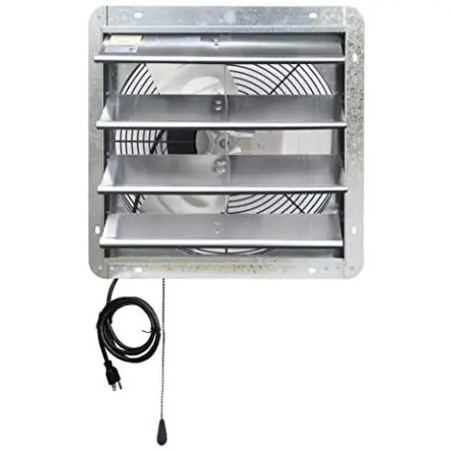 Iliving ILG8SF16V-T Wall-Mount Shutter Exhaust Fan, 16'' - Variable Speed, Silver Iliving ILG8SF16V-T Wall-Mount Shutter Exhaust Fan, 16'' - Variable Speed, Silver