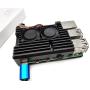 DS. DISTINCTIVE STYLE Heatsink Metal Case with Dual Cooling Fans Compatible with Raspberry Pi 4