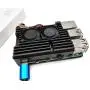 DS. DISTINCTIVE STYLE Heatsink Metal Case with Dual Cooling Fans Compatible with Raspberry Pi 4