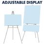 Quartet Easel, Aluminum, Heavy-Duty, Telescoping, 66'' Max. Height, Supports 45 Lbs, Silver (55EX)