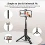 ATUMTEK Bluetooth Selfie Stick Tripod, Mini Extendable 3 in 1 Aluminum Selfie Stick with Wireless Remote and Tripod Stand 270 Rotation for iPhone 12/11 Pro/XS Max/XS/XR/X/8/7, Samsung and Smartphone