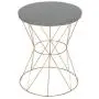 Kate and Laurel Mendel Round Metal End Table, Gray Top with Rose Gold Base Kate and Laurel Mendel Round Metal End Table, Gray Top with Rose Gold Base