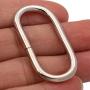 BIKICOCO 1-1/2 Metal Oval Ring Buckle Loops Non Welded for Leather Purse Bags Handbag Straps, Silver - Pack of 20