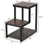 Tangkula 3-Tier Sofa Side Table, Nightstand with Storage Shelf, Sturdy Metal Frame, Ladder-Shaped Chair Side Table, Brown Tabletop Storage Shelf for Living Room or Bedroom (Brown) Tangkula 3-Tier Sofa Side Table, Nightstand with Storage Shelf, Sturdy Metal Frame, Ladder-Shaped Chair Side Table, Brown Tabletop Storage Shelf for Living Room or Bedroom (Brown)