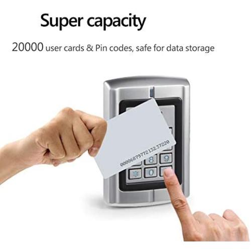 Metal Weatherproof Access Control System 600LBS Force Electric Magnetic Lock +110VPower Supply+Exit Button+Cards+Key Fobs