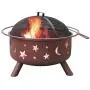 Landmann 28335 Big Sky Stars and Moons Fire Pit, Georgia Clay, 12.5-inches Deep