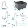 Pegboard Hooks Assortment, Plastic Bins, Peg Locks, for Organizing Tools, 140pcs Pegboard Hooks Assortment, Plastic Bins, Peg Locks, for Organizing Tools, 140pcs