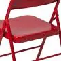 Flash Furniture HERCULES Series Double Braced Red Metal Folding Chair Flash Furniture HERCULES Series Double Braced Red Metal Folding Chair