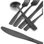 Matte Black Silverware Set, 20-Piece Stainless Steel Flatware Set, Tableware Cutlery Set Service for 4, Utensils for Kitchens, Dishwasher Safe Matte Black Silverware Set, 20-Piece Stainless Steel Flatware Set, Tableware Cutlery Set Service for 4, Utensils for Kitchens, Dishwasher Safe