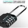 Puroma 2 Pack 2.6 Inch Long Shackle Combination Lock 4 Digit Outdoor Waterproof Padlock for School Gym Locker, Sports Locker, Fence, Gate, Toolbox, Case, Hasp Storage (Black) Puroma 2 Pack 2.6 Inch Long Shackle Combination Lock 4 Digit Outdoor Waterproof Padlock for School Gym Locker, Sports Locker, Fence, Gate, Toolbox, Case, Hasp Storage (Black)