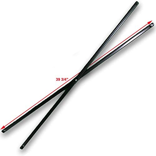 for Coleman 10 x 10 Instant Sun Shelter & Swingwall Straight Leg Canopy Side Truss BAR 39 3/4'' Replacement Repair Parts (Black)