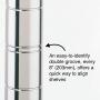 Metro 74P Metro Site Select Chrome Plated Steel Stationary Post, 1'' Diameter x 74-5/8'' Height (Pack of 4)