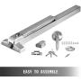 Happybuy Door Push Bar Panic Exit Device with Exterior Lever Commercial Emergency Exit Bar Panic Exit Device for Wood Metal Door Panic Exit Bar with Door Knob (Push Bar with Lever)
