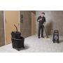 Rubbermaid Commercial WaveBrake 2.0 35 QT Side-Press Mop Bucket and Wringer, Black (1863896)