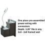 PowerBridge TWO-CK Dual Outlet Recessed In-Wall Cable Management System with PowerConnect for Wall-Mounted Flat Screen LED, LCD, and Plasma TV’s