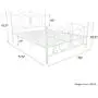 DHP Bombay Metal Bed Frame - Vintage Design - Full Size (White) DHP Bombay Metal Bed Frame - Vintage Design - Full Size (White)