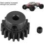Dilwe RC Motor Gear, Steel Metal Motor Pinion Gear 17T 0.8 Module for HIMOTO E10MTL/E10MT/E10BP 1/10 RC Car Part(Black)