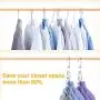 HOUSE DAY 4 Pack Metal Magic Hangers Space Saving Hangers Closet Space Saving Wardrobe Clothing Hanger Oragnizer, Updated Hook Design HOUSE DAY 4 Pack Metal Magic Hangers Space Saving Hangers Closet Space Saving Wardrobe Clothing Hanger Oragnizer, Updated Hook Design