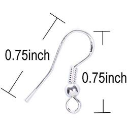 400 Pcs Silver Stainless Steel Ball & Coil Earring Hooks/Fish Hooks/Ear Wire for DIY Jewelry Making,Anti-Sensitive French Wire Hooks Jewelry Wire Earring Parts for Jewelry Making