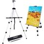 Artist Easel, Ohuhu 66'' Aluminum Field Easel Stand with Bag for Table-Top/Floor, Art Easels with Adjustable Height from 21-Inch to 66-Inch Back to School Art Supplies Great Gift for Student Children